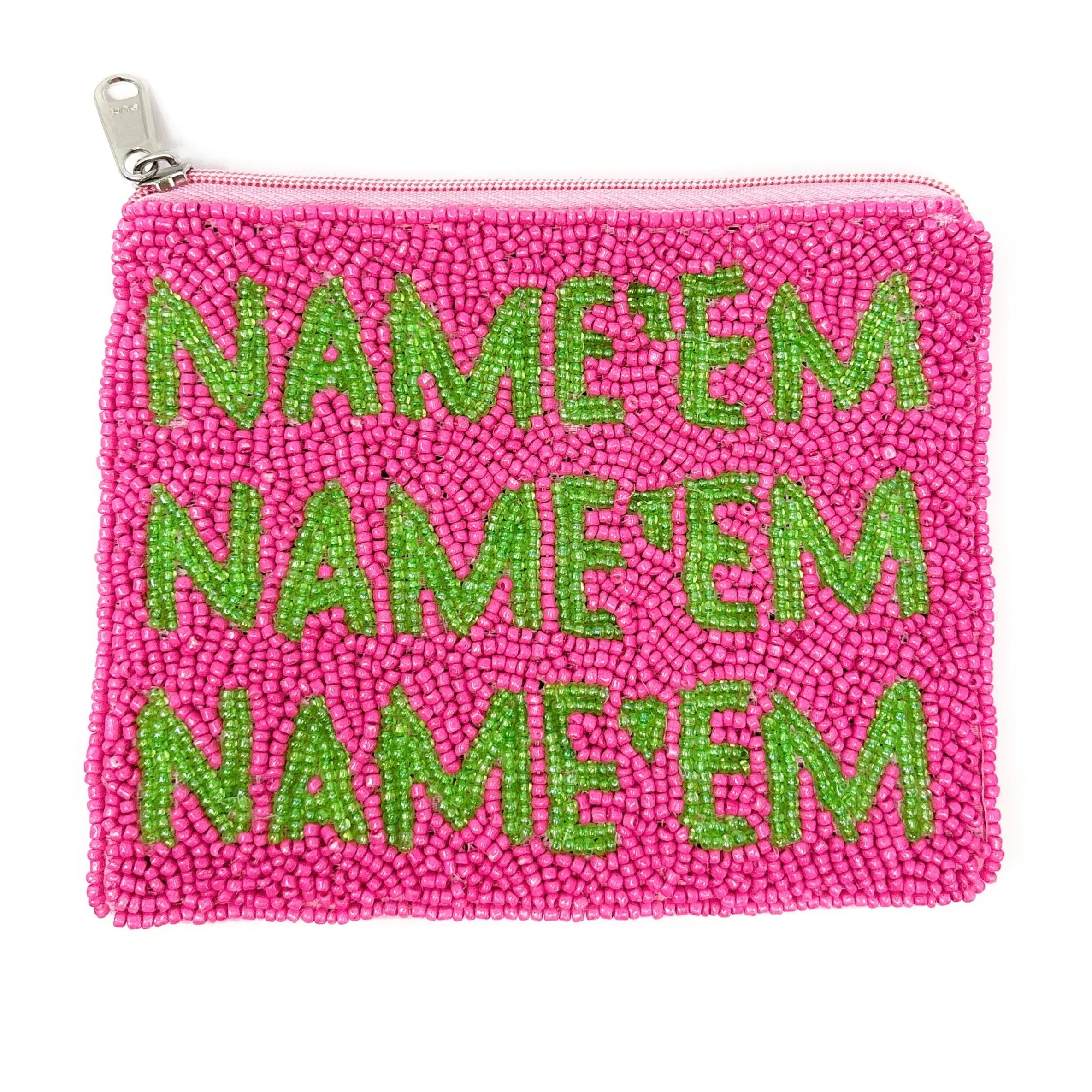 NAME'EM Beaded Pouch