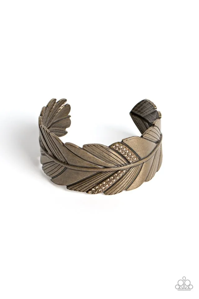 Paparazzi Bracelet ~ Party FOWL - Brass