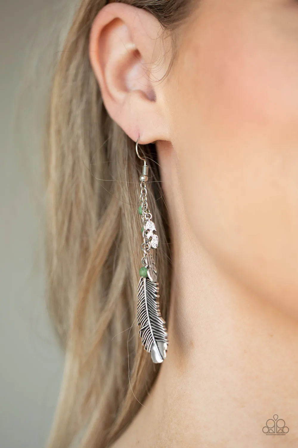 Paparazzi Earring ~ Find Your Flock - Green