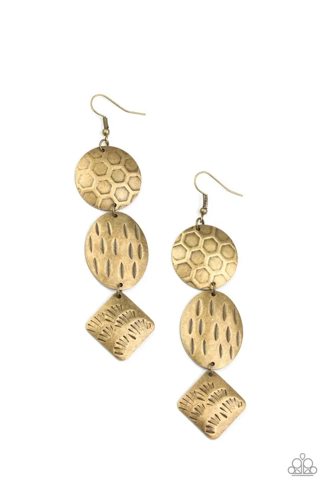 Paparazzi Earring ~ Mixed Movement - Brass