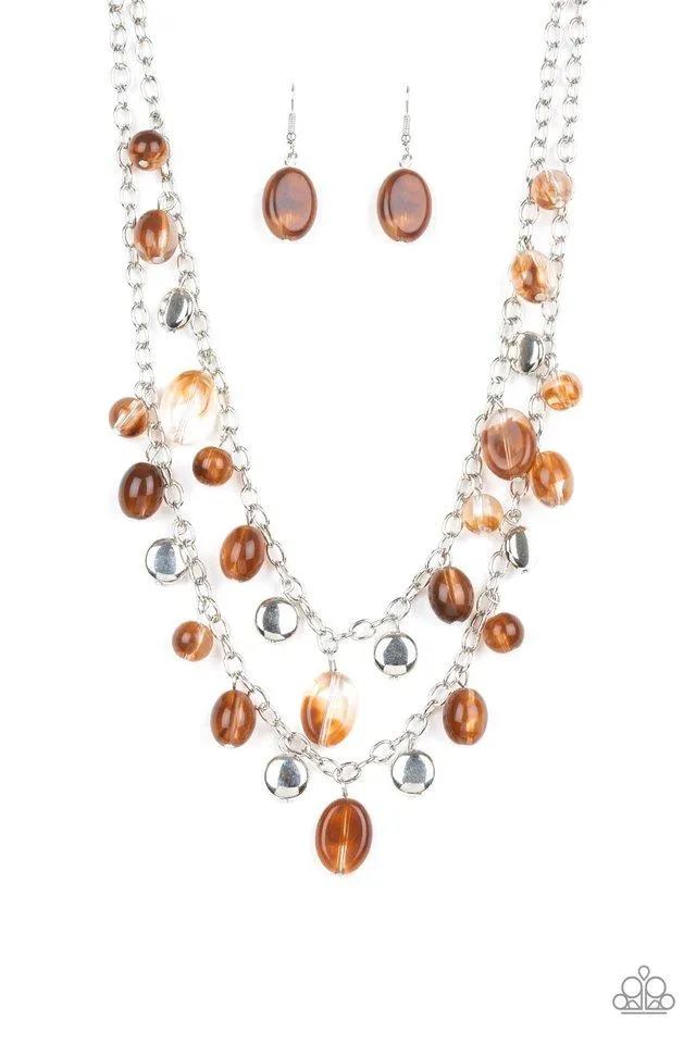 Paparazzi Necklace ~ Rainbow Shine - Brown