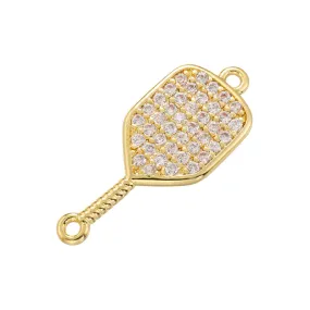 Pave Pickleball Charm For Charm Bar & Charm Necklace