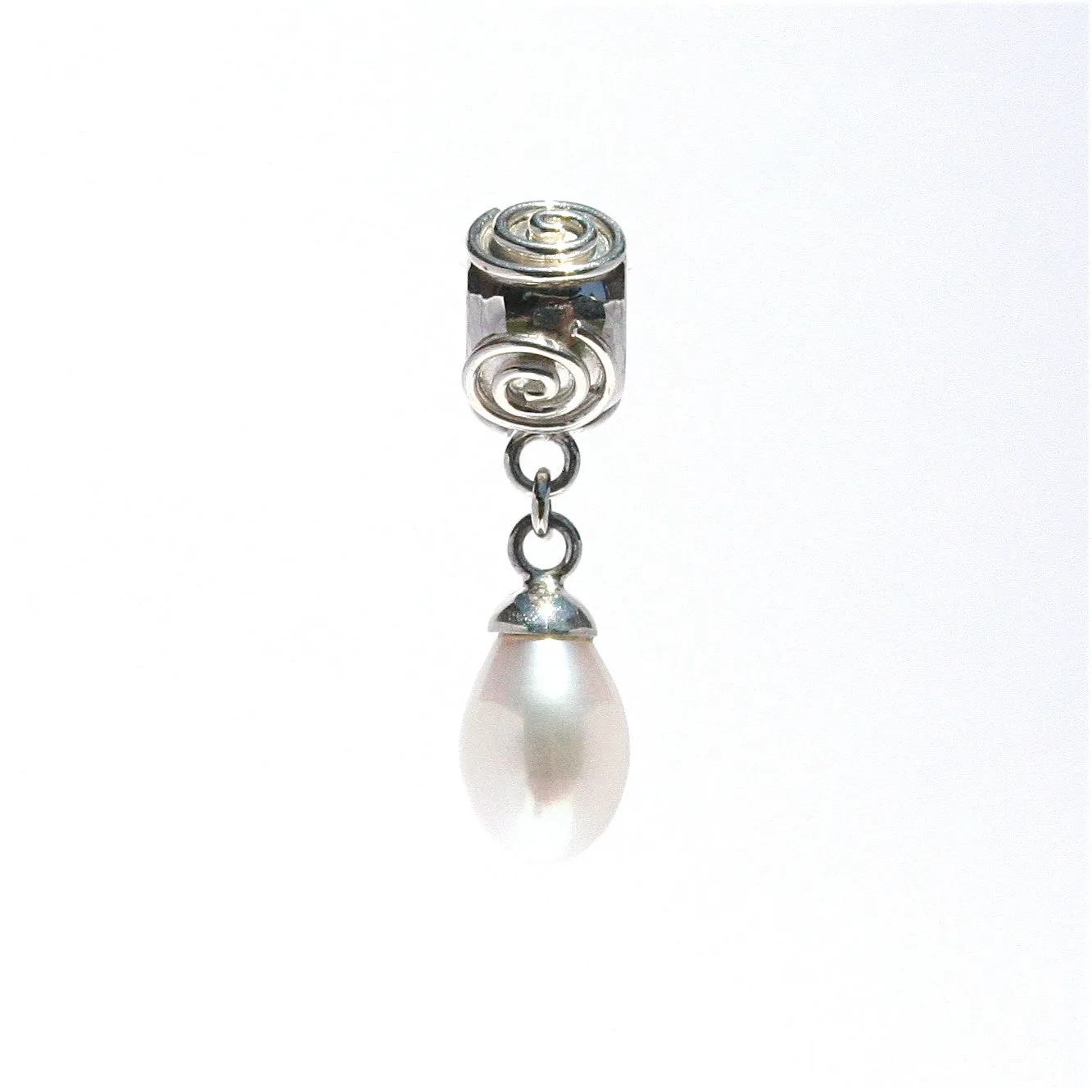 Pearl Sterling Silver Charm