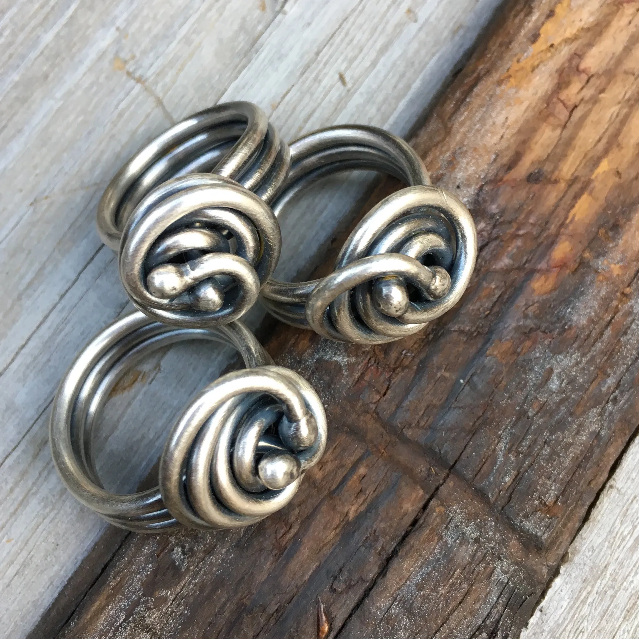 Pretzel Rings ~ Oxidized