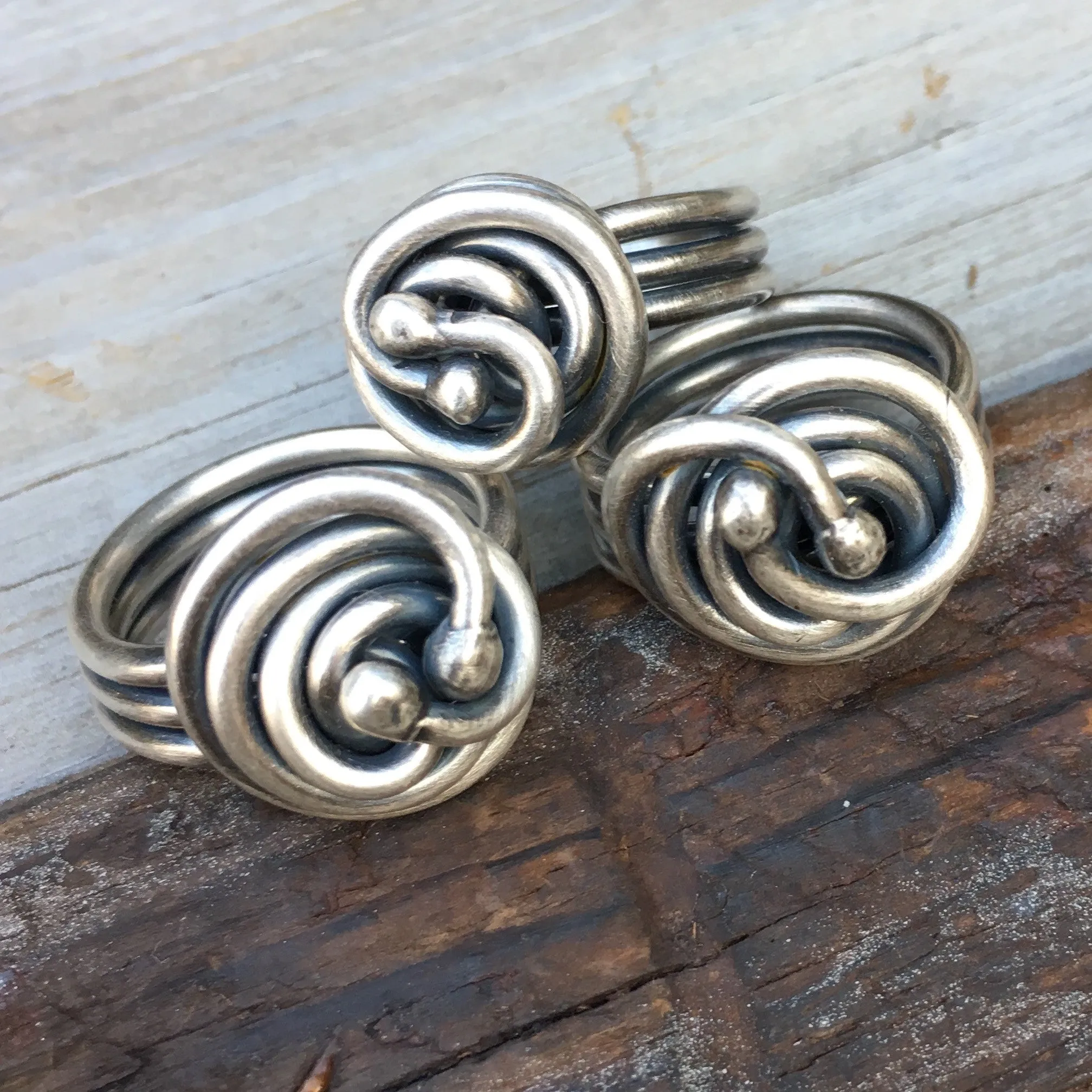 Pretzel Rings ~ Oxidized