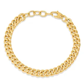 PUFFY TIGHT LINK BRACELET, 14kt GOLD