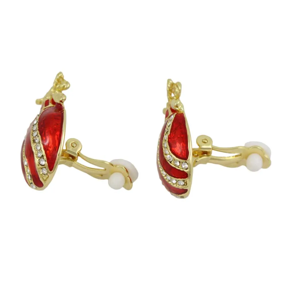 Red Christmas Ornament Clip Earring - XP348EC