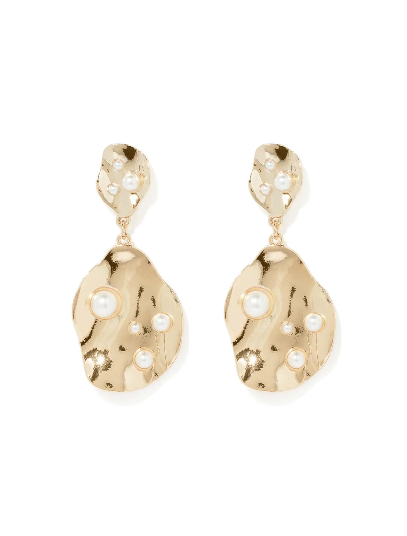 Signature Jenifer Textured Pearl Disc Earrings