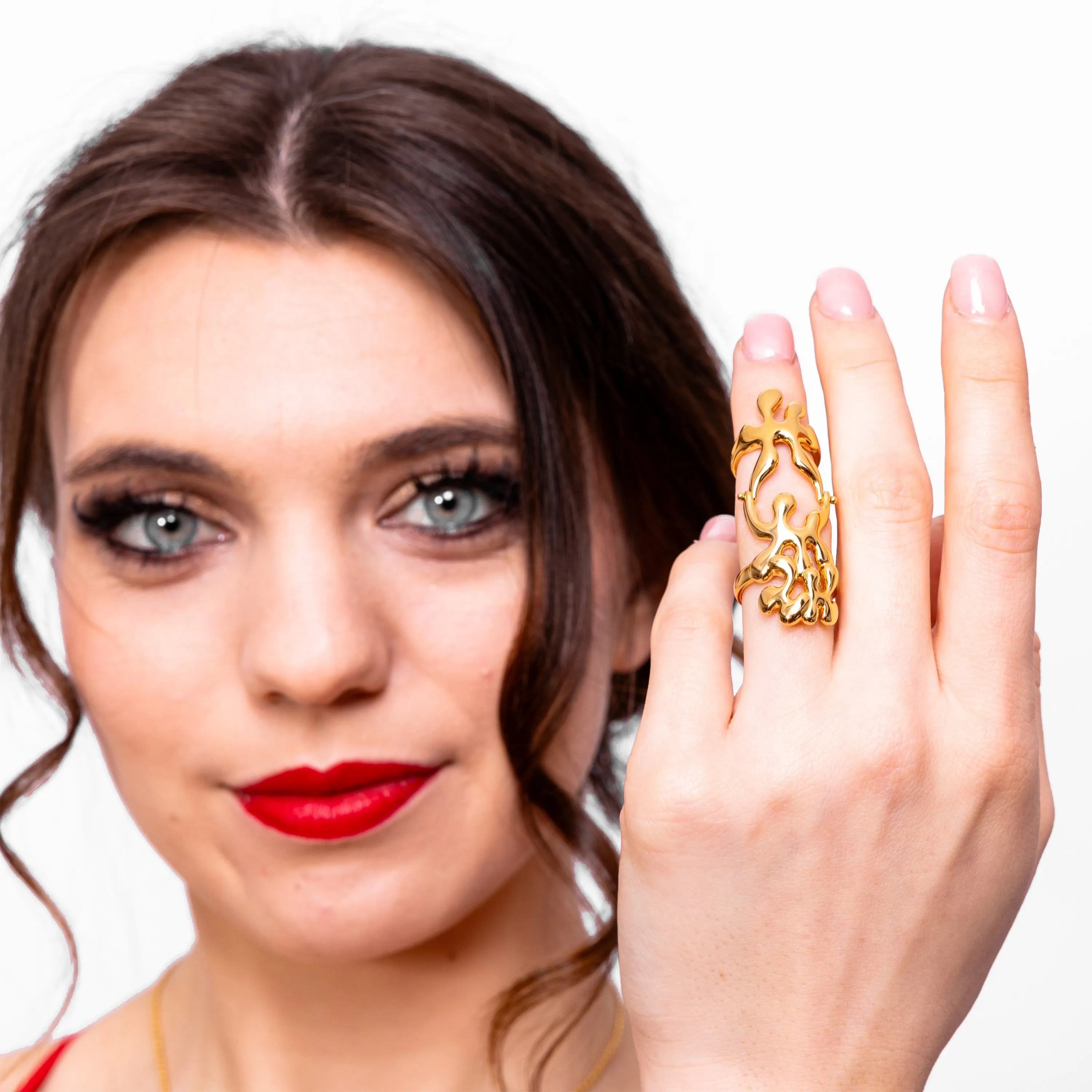 Splash Armour Ring in Gold Vermeil