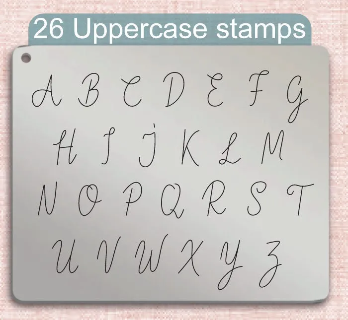 Teen Smile Metal Stamps, complete Alphabet.