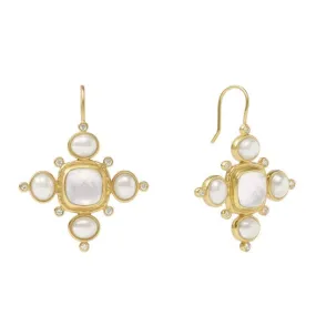 Tudor Earring Iridescent Clear Crystal