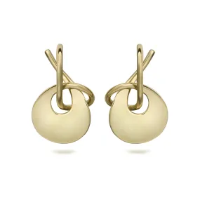 Twizzle Bombay Round Yellow Gold Earrings