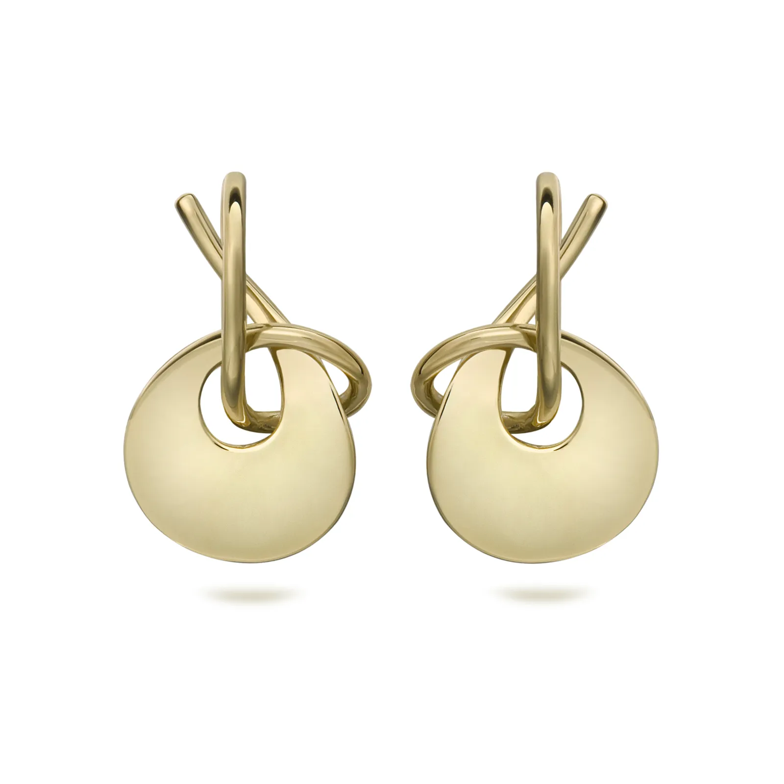 Twizzle Bombay Round Yellow Gold Earrings