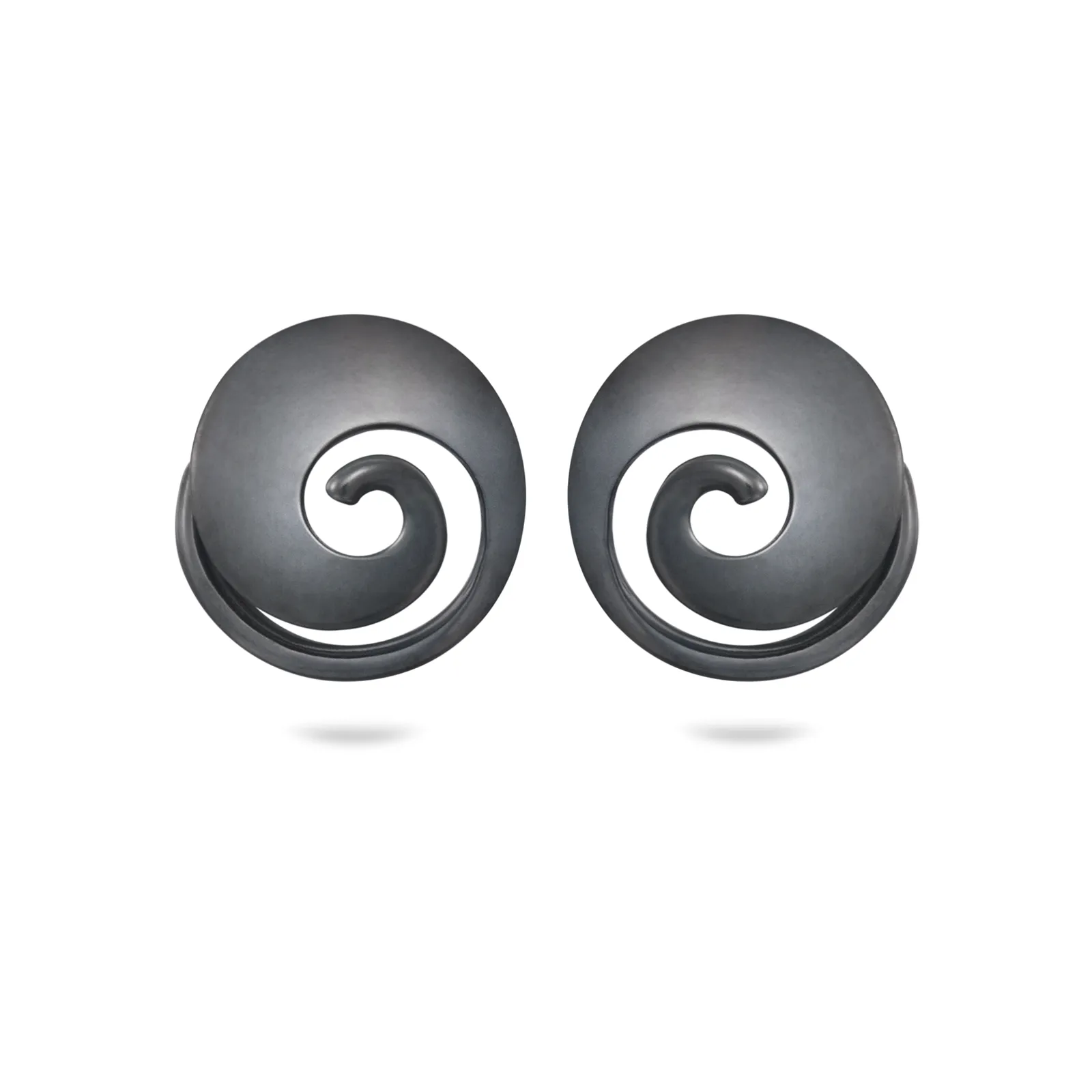 Twizzle Spiral Oxidized Sterling Silver Earrings