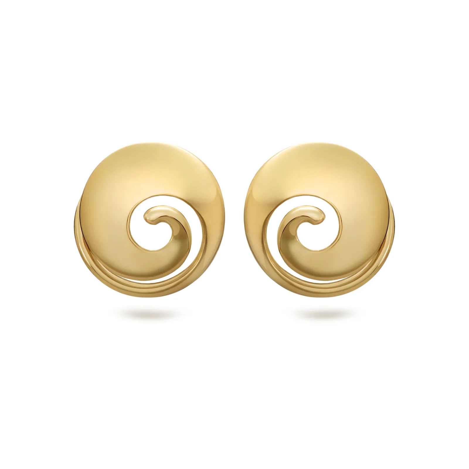 Twizzle Spiral Yellow Gold Earrings