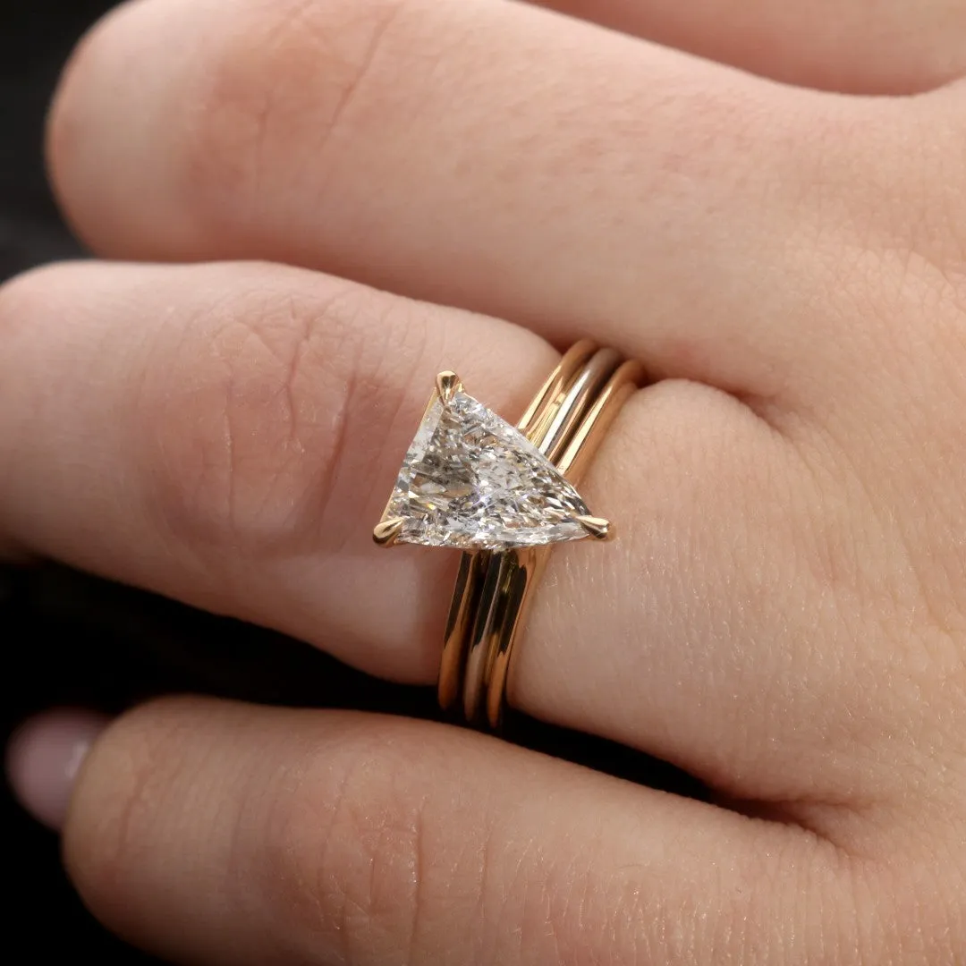 Unique Custom Trilliant Engagement Ring