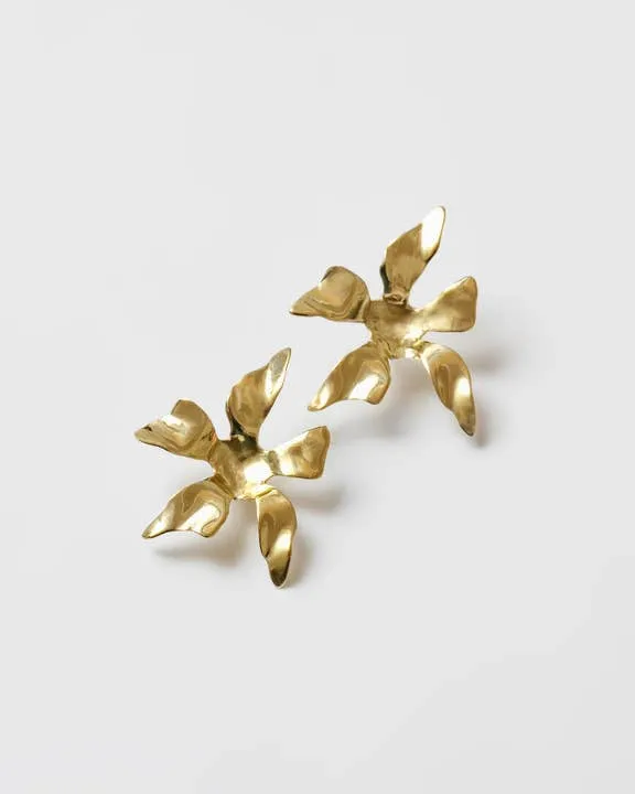 Wolf Circus: Lilah Flower Earrings - 14K Gold Plated